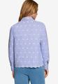 Bluse mit Streifen und Stickerei 38 - Bluewhite