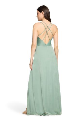Abendkleid 38 Figurbetont - Foggy Green
