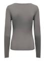 ONLEA L/S 2-WAY DEEP NECK TOP JRS N