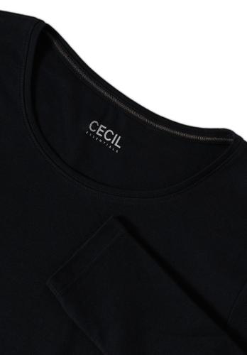 Cecil Rundhalsshirt »Pia«, Basic-Langarmshirt