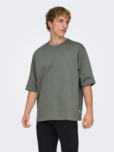 ONSMILLENIUM OVZ SS TEE NOOS L Locker geschnitten - Castor Gray