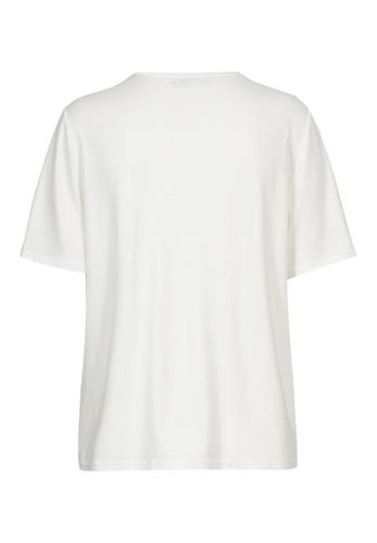 Shirt SALTED TANGERINE mit Kontrastbesatz 40 - Ecru