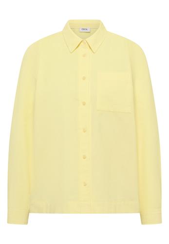 Hemdbluse in Unifarbe XL - Iced Yellow
