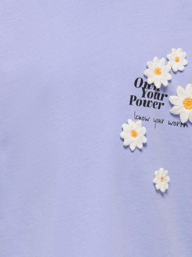 KMGPETAL SS LOOSE PRINTED TEE JRS
