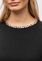 Jersey-Shirt mit Leo-Detail 36 - Black