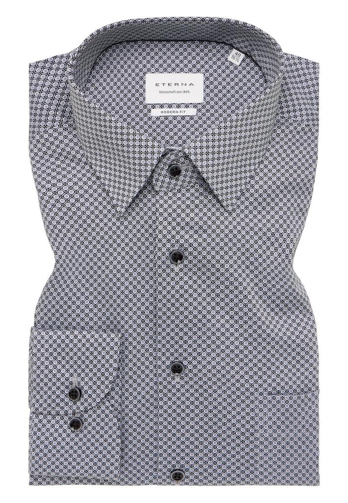 Hemd Twill Langarm Grau 44/Langarm - 65cm
