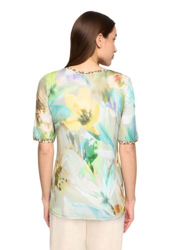 Printshirt 44 Tailliert - Mint/nature