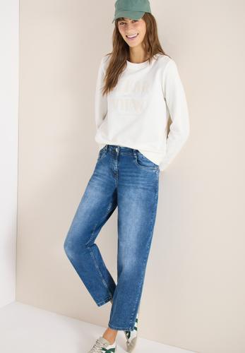 High Waist Barrel Leg Jeans im Loose Fit 34/28 - Mid Blue Wash
