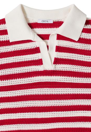 Kurzarm Poloshirt in Crochet-Qualität XXL - Glazed Apple Red