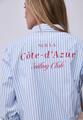 Bluse mit Hemdkragen und  Backprint 42 - Original Blue