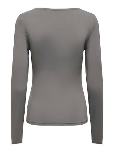 ONLEA L/S 2-WAY DEEP NECK TOP JRS N