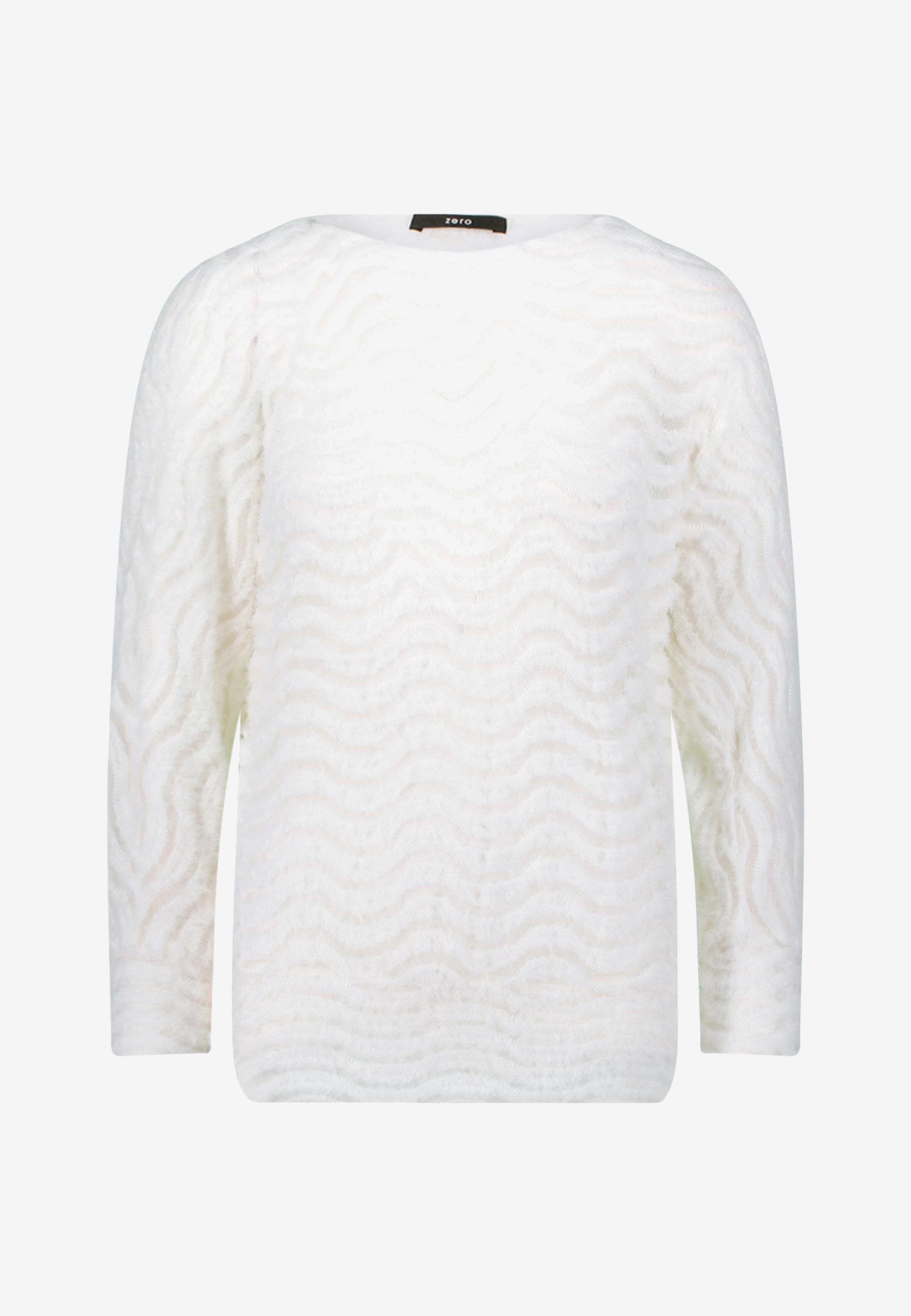 Sweatshirt mit Wellenmuster 38 - Eggnog
