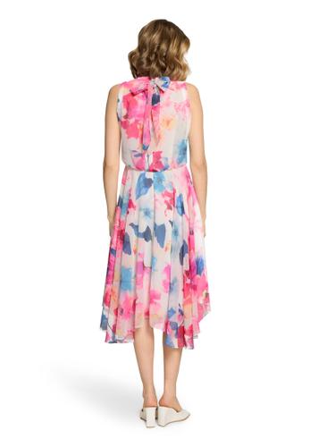 Chiffonkleid 42 Ausgestellt - Cream/Pink
