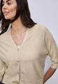 Cardigan in Unifarbe 42 - Cotton Beige Mel.