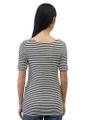 T-shirt, short sleeve, boat neck, striped