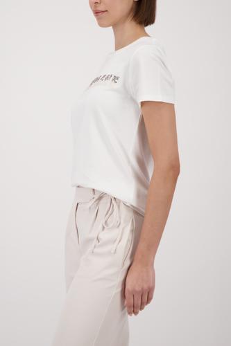 T-Shirt mit Strasssteinen 38 - Off-white