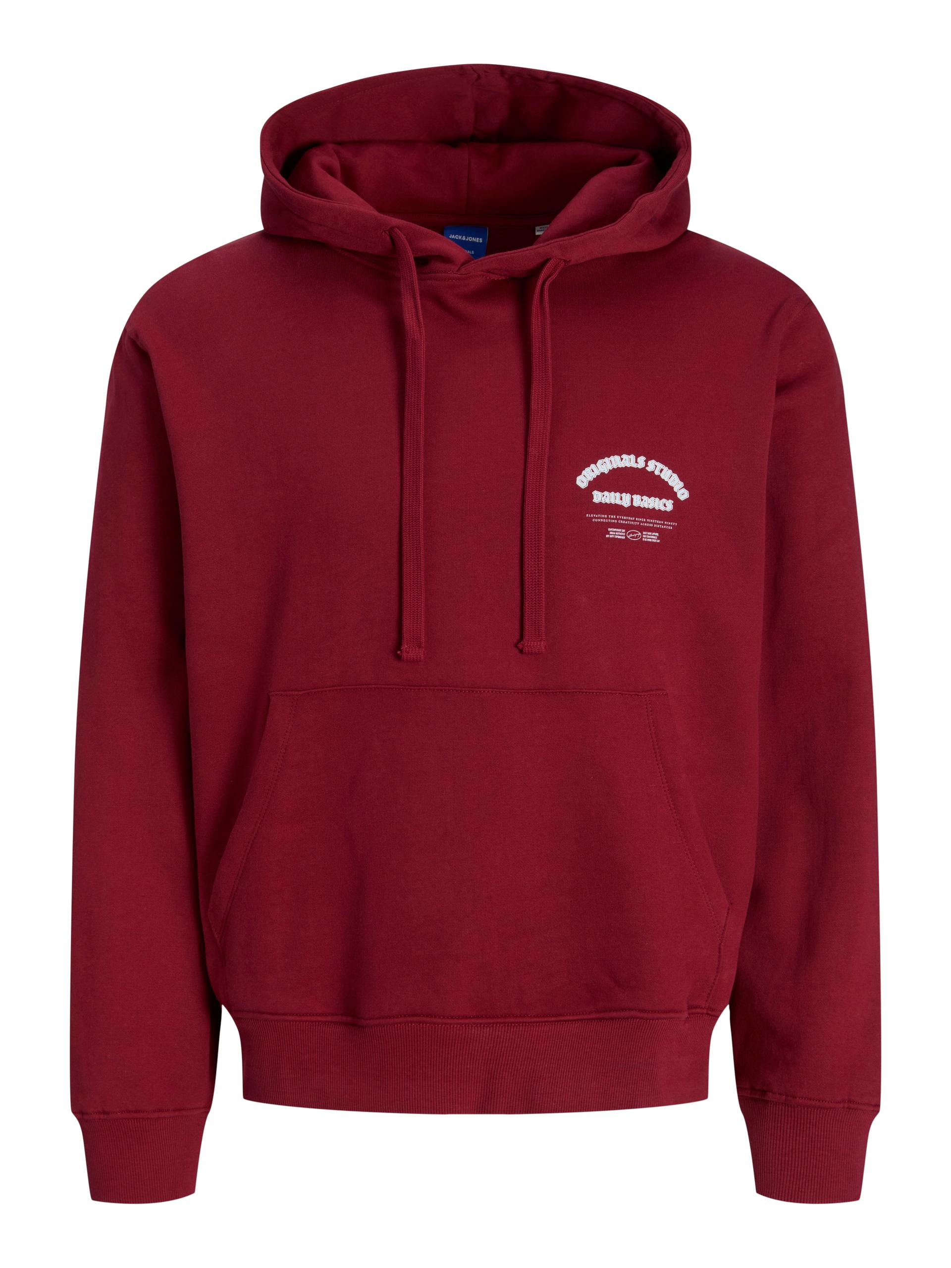 JORMEADOWS SWEAT HOOD XL Locker geschnitten - Tibetan Red