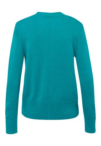 Strickjacke CASUAL im Materialmix 46 - Teal Green