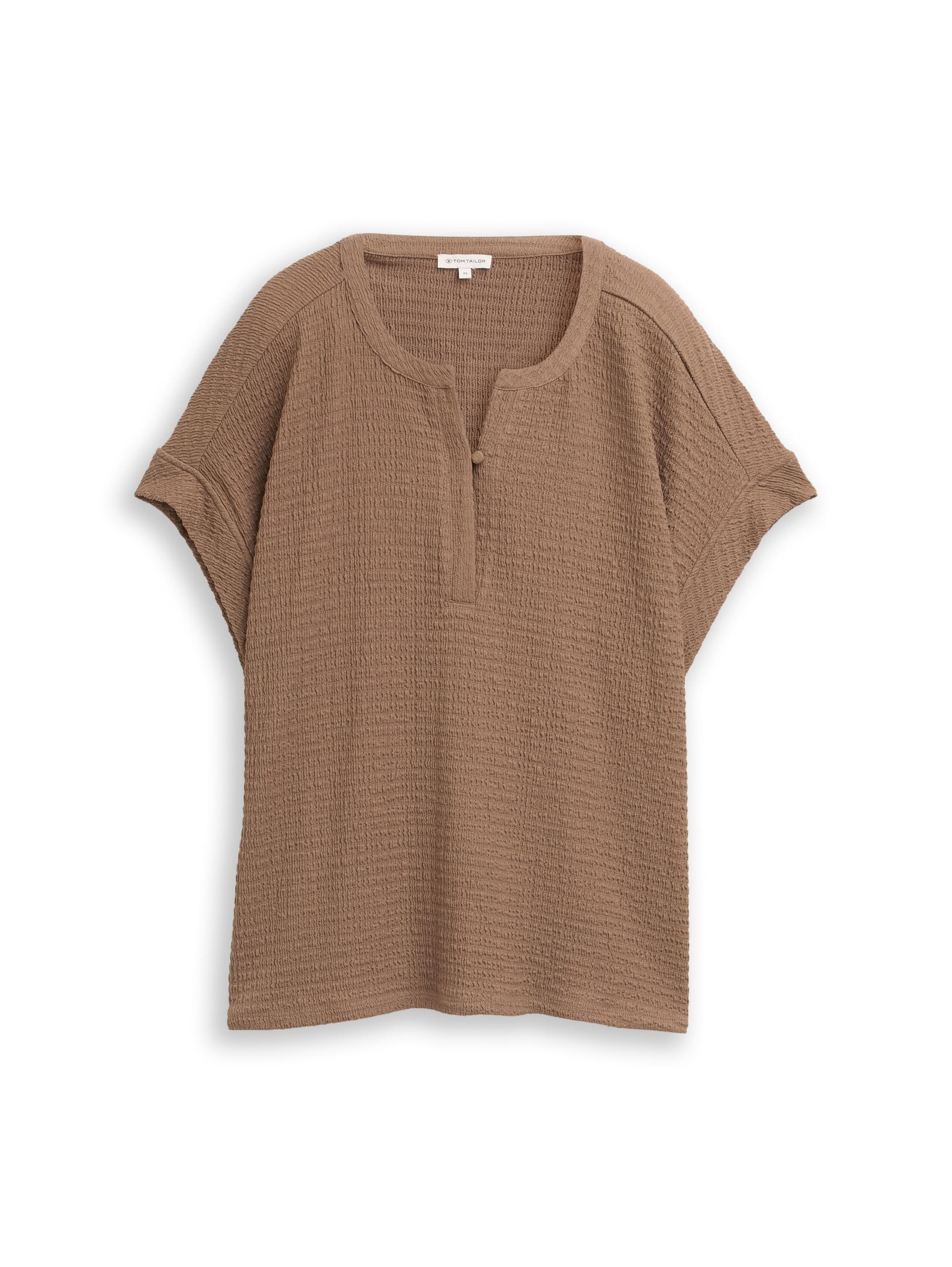 Crinkle T-Shirt XXXL Regular Fit - Taupe Grey