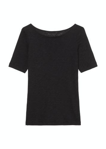 T-shirt, short-sleeve, boat-neck