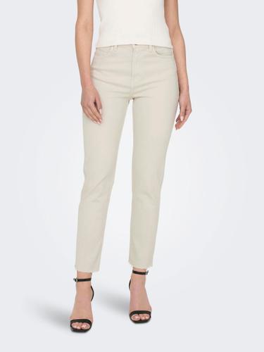 ONLY ONLEMILY LIFE HW ST RAW CRPANK COL NOOS 3267002 ecru - Beige / 29/34