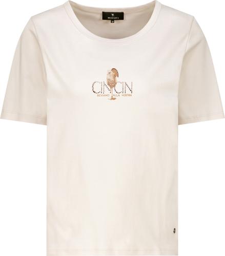 T-Shirt mit Strasssteinen 46 - Champagne Beige