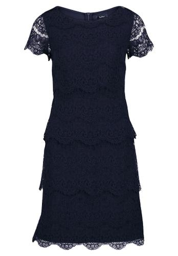 Spitzenkleid Blau 36
