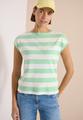 T-Shirt mit Streifen und Printdetail