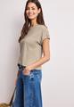 T-Shirt mit Rundhals und Knopfdetails