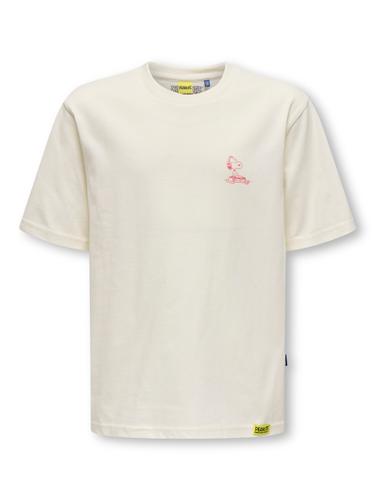 OSJPEANUTS BACK RLX SS LIC TEE 146/152 Locker geschnitten - Egret