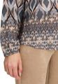 Longbluse 38 Figurumspielend - Grau/beige