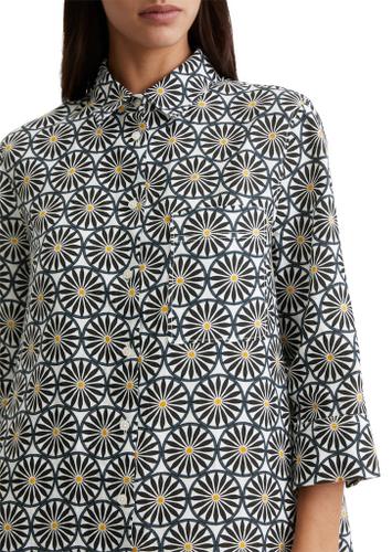 Leinenkleid relaxed 34 Relaxed Fit - Multi/white Cotton