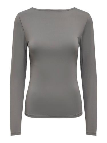 ONLEA L/S 2-WAY DEEP NECK TOP JRS N