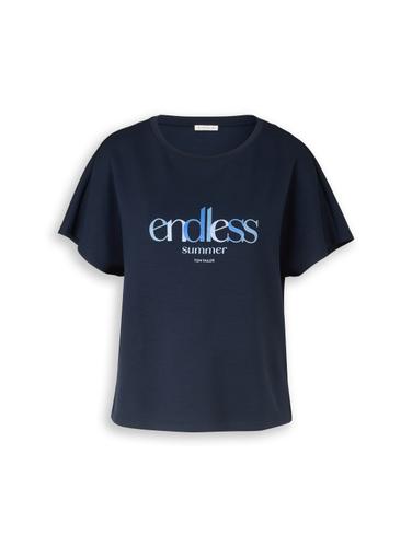 Loose Fit Scuba T-Shirt mit Print