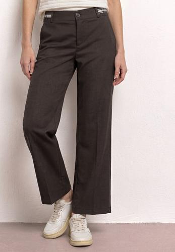 Straight Leg Hose mit Gürteldetails 40/30 - Espresso Brown