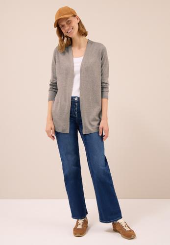 Offene Strickjacke S - Toffee Cream Melange
