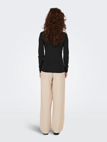 ONLEA L/S DEEP NECK TOP JRS NOOS