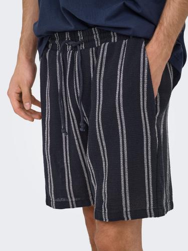 ONSTREV LIFE REG STRU STRIPE SHORTS NOOS L Normal geschnitten - Dark Navy