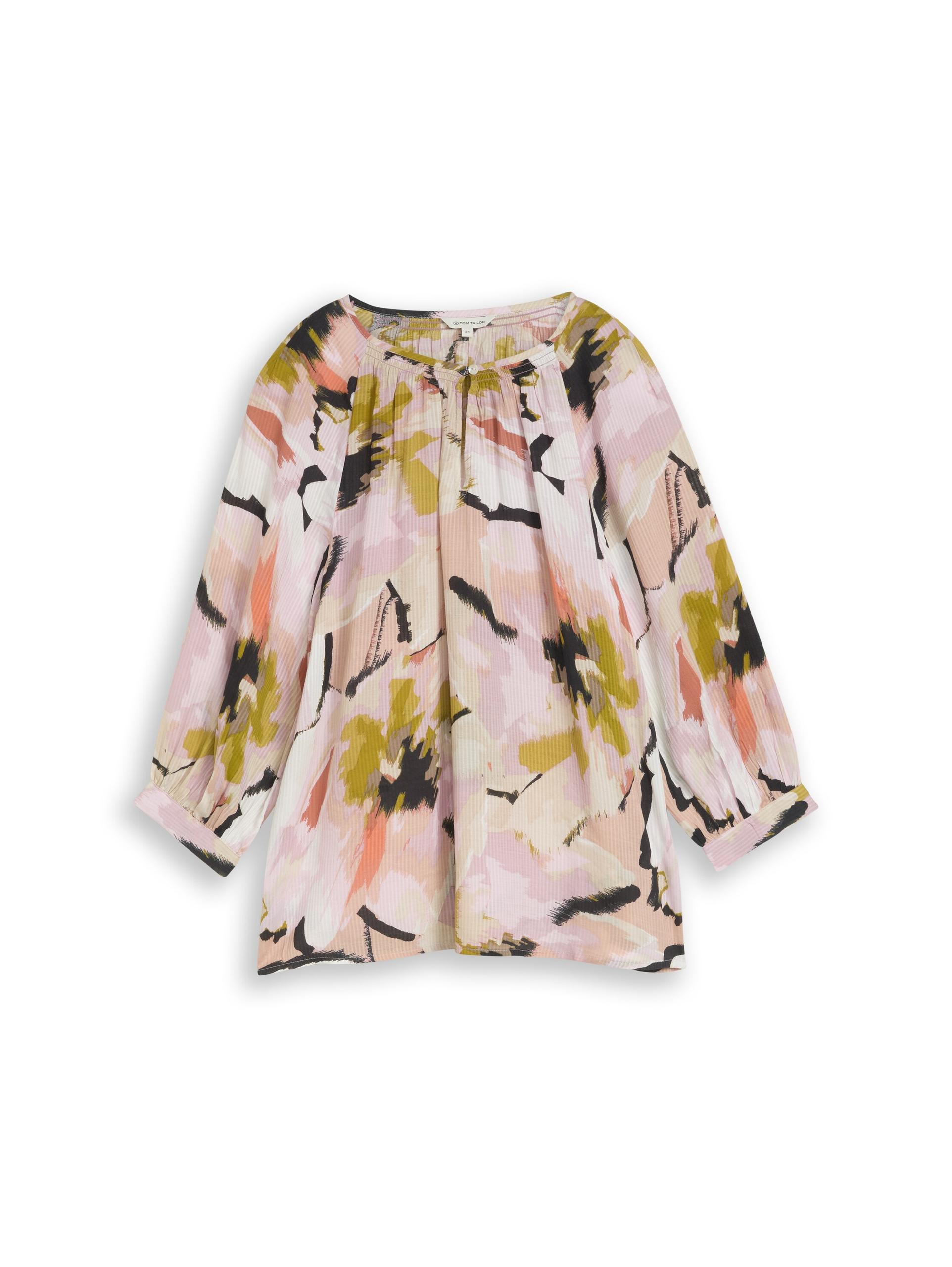 Bluse mit Muster 38 Regular Fit - Big Abstract Flower Print