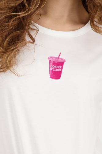 T-Shirt mit Coffee-Print 42 - Off-white