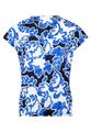 Blusenshirt S Lässig - Weiß/dunkelblau