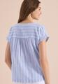 Dropped Shoulder Bluse mit Struktur M - Blouse Blue