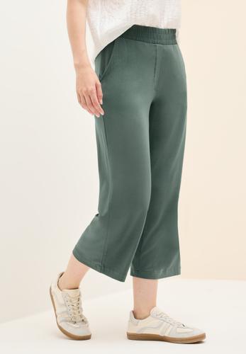 Wide Leg Jersey-Hose S/3/4 Hosen - Balmy Khaki