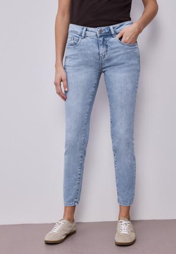 Mid Waist Slim Leg Jeans im Slim Fit 32/28 - Light Blue Random Wash