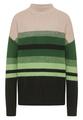 Gestreifter Mouliné Pullover L - Raw Khaki