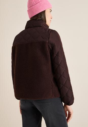 Teddy-Jacke mit Steppdetails L - Tartufo Brown