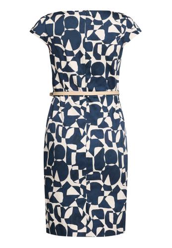 Etuikleid 38 Tailliert - Dark Blue/Nature