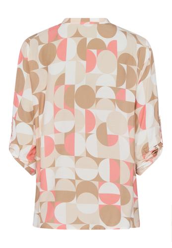 Bluse SALTED TANGERINE mit Ärmelumschlag 42 - Tangerine/affogato/ecru/cream