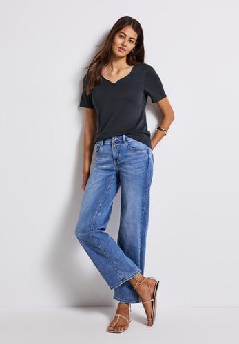 T-Shirt mit Herzausschnitt 38 - Deepwater Blue