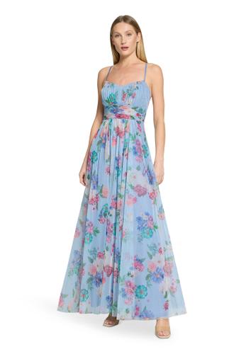 Abendkleid 34 Ausgestellt - Blue/Rosé